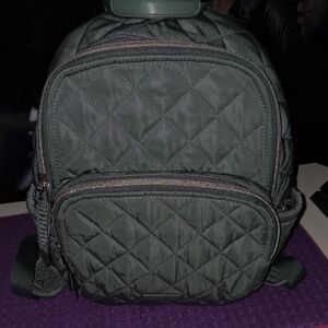 Vera Bradley Quilted Green Backpack
